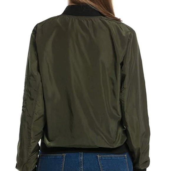 Army Green Bomber Jacket - Picture 2 of 5